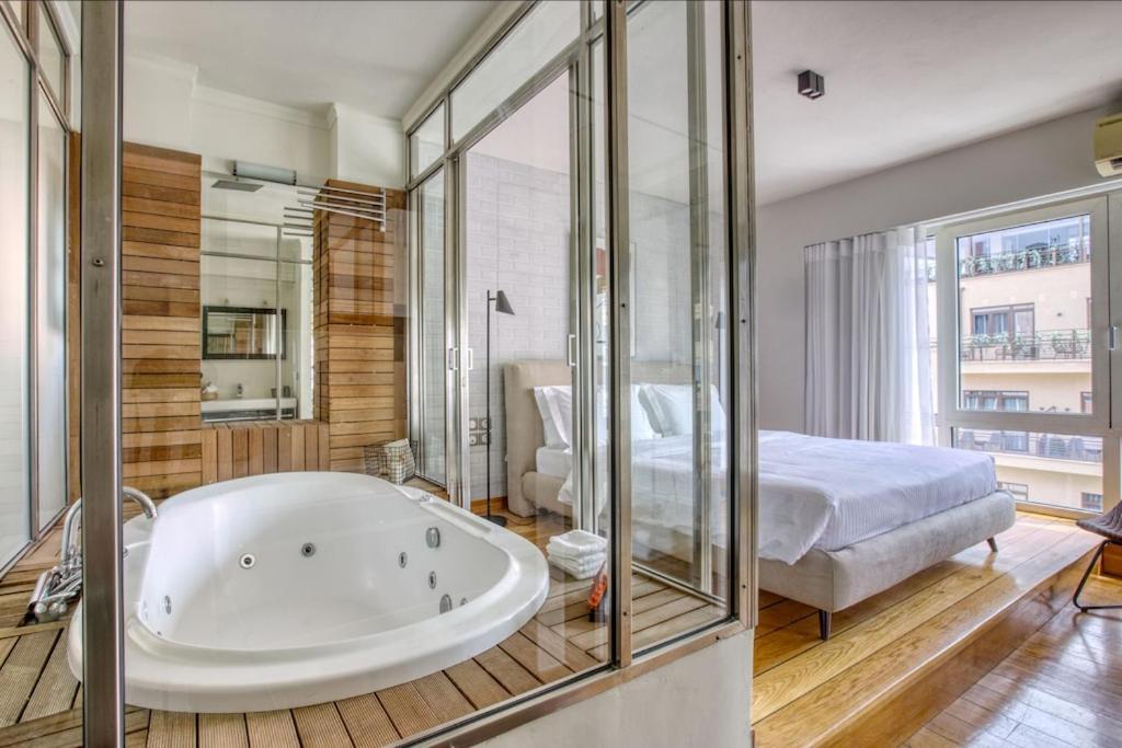 Sunny Luxury Loft,Stunning Acropolis View, Jacuzzi Apartamento Atenas Exterior foto